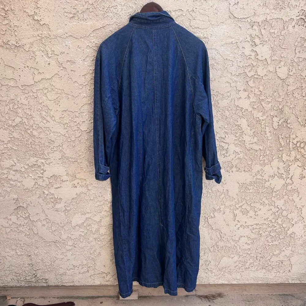 ON HOLD - Long Denim Duster Jacket Vtg y2k - Picture 2 of 5
